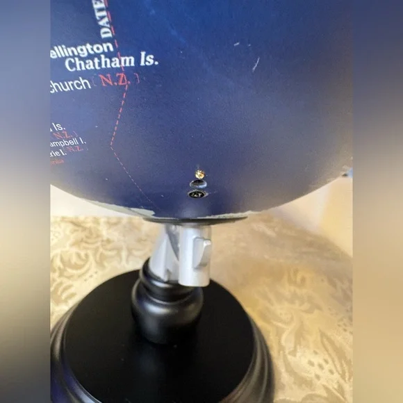 Illuminated Blue Globe with Black Base World Globe Educational Geography Globe - Picture 6 of 10